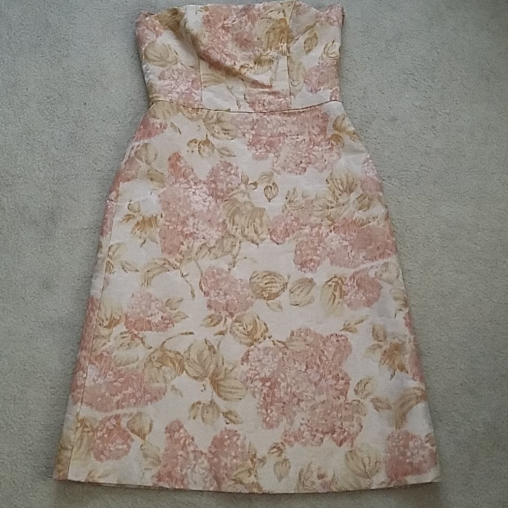 Ann Taylor Floral Formal strapless dress